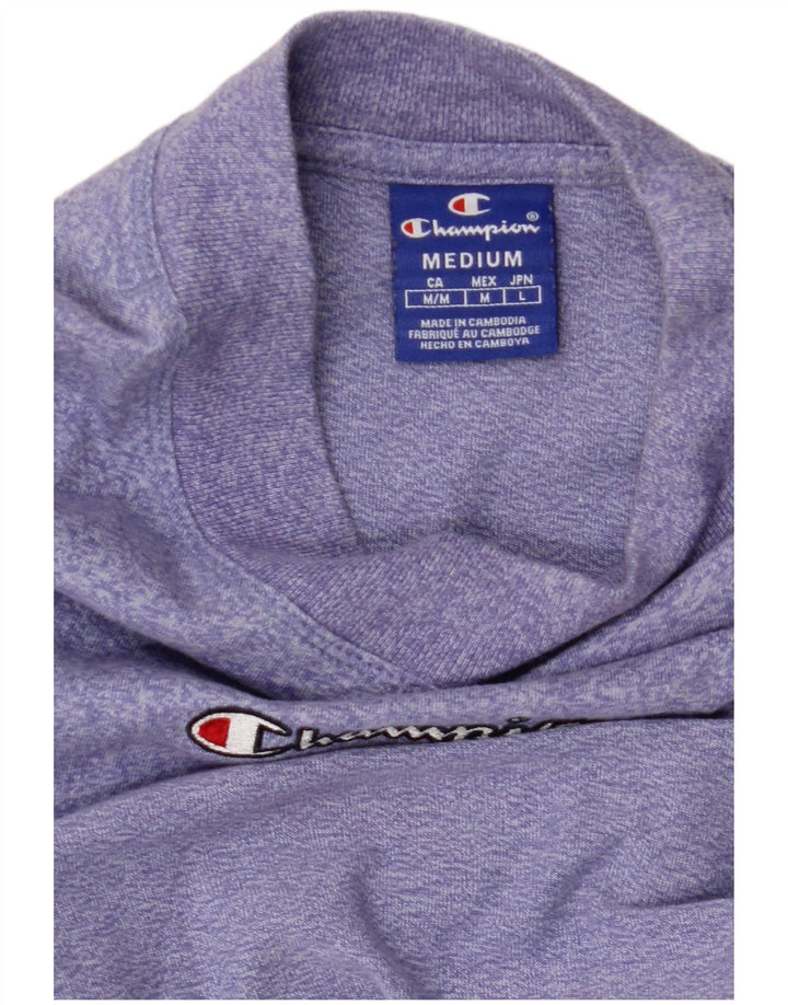 T-shirt grafica da donna CHAMPION Top UK 12 Medium Purple Flecked