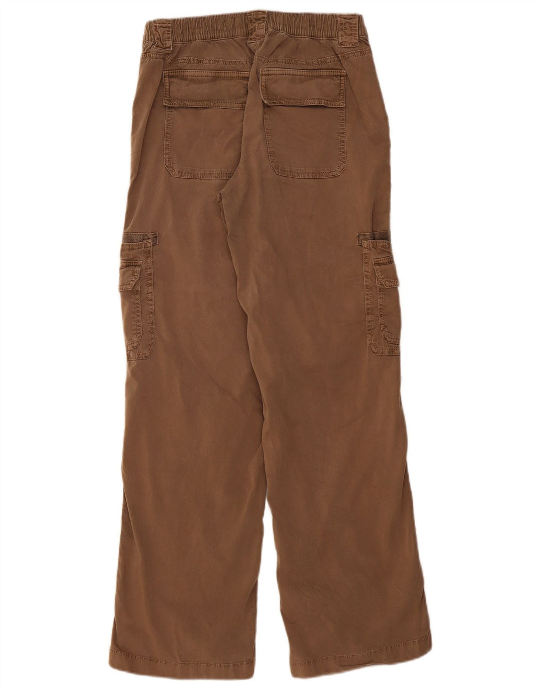 Pantaloni cargo HOLLISTER da donna larghi a vita bassa piccoli W26 L31 marroni