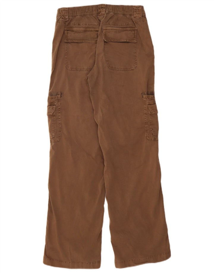 Pantaloni cargo HOLLISTER da donna larghi a vita bassa piccoli W26 L31 marroni