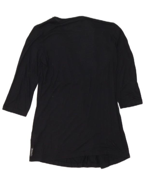 Armani Jeans Womens Top 3/4 Sleeve EU 38 Medium Black Viscose