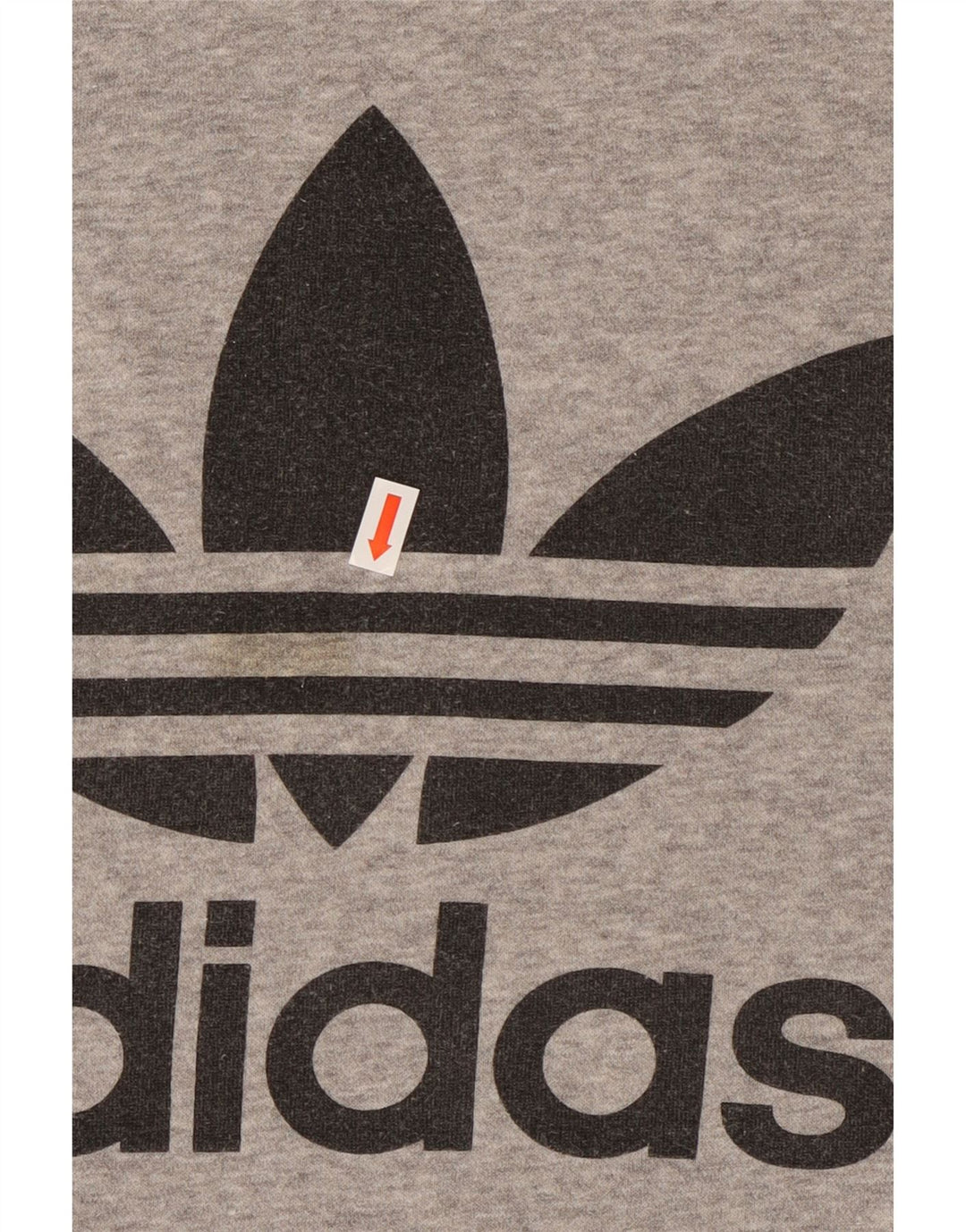 Felpa grafica da uomo ADIDAS, maglione grande, cotone chiazzato grigio