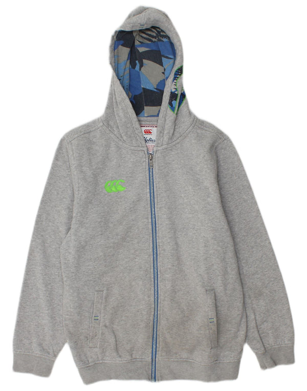 Maglione con cappuccio e zip Canterbury per ragazzi, 13-14 anni, grigio chiazzato