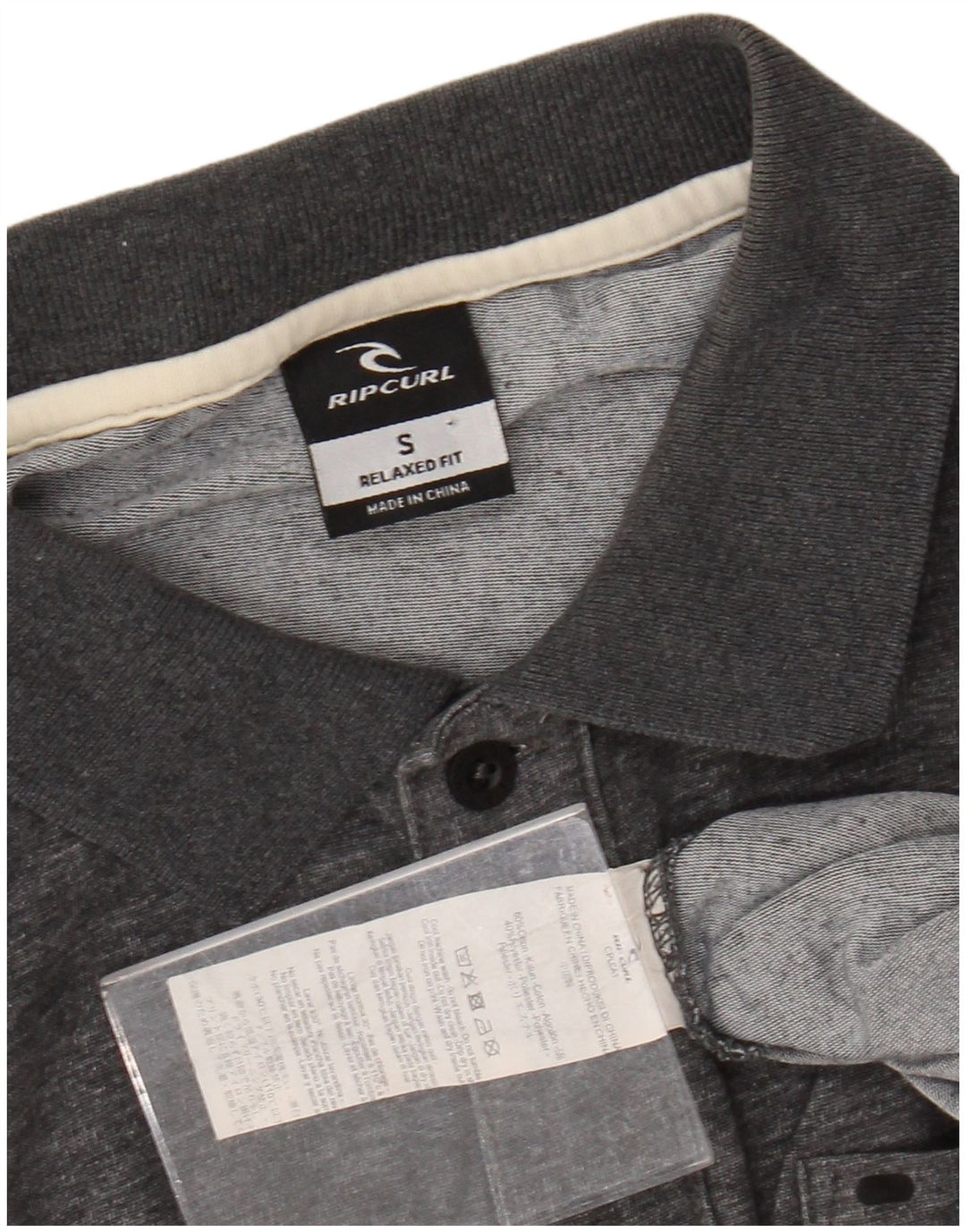 Polo da uomo vestibilità comoda RIP CURL piccola in cotone grigio