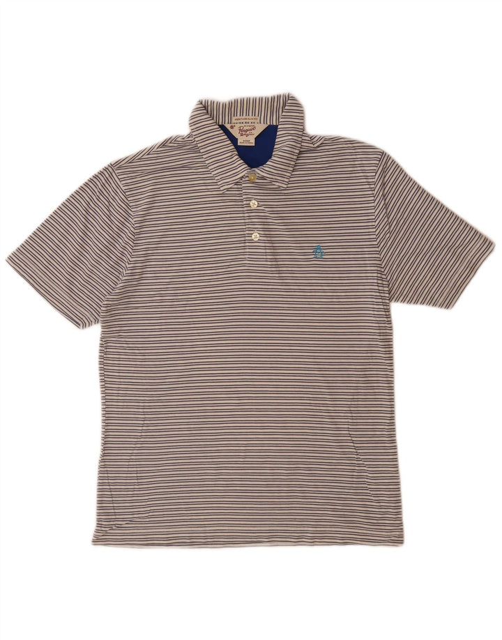PENGUIN Polo da uomo slim fit Heritage piccola in cotone a righe beige