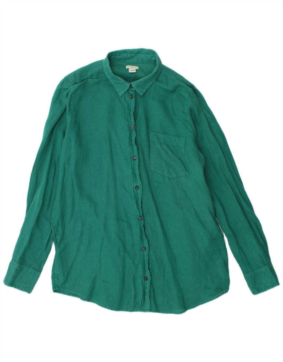 Camicia da donna J. CREW UK 14 Lino verde medio
