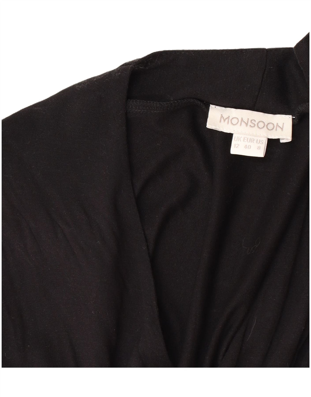 Abito lungo senza maniche da donna Monsoon UK 12 medio nero