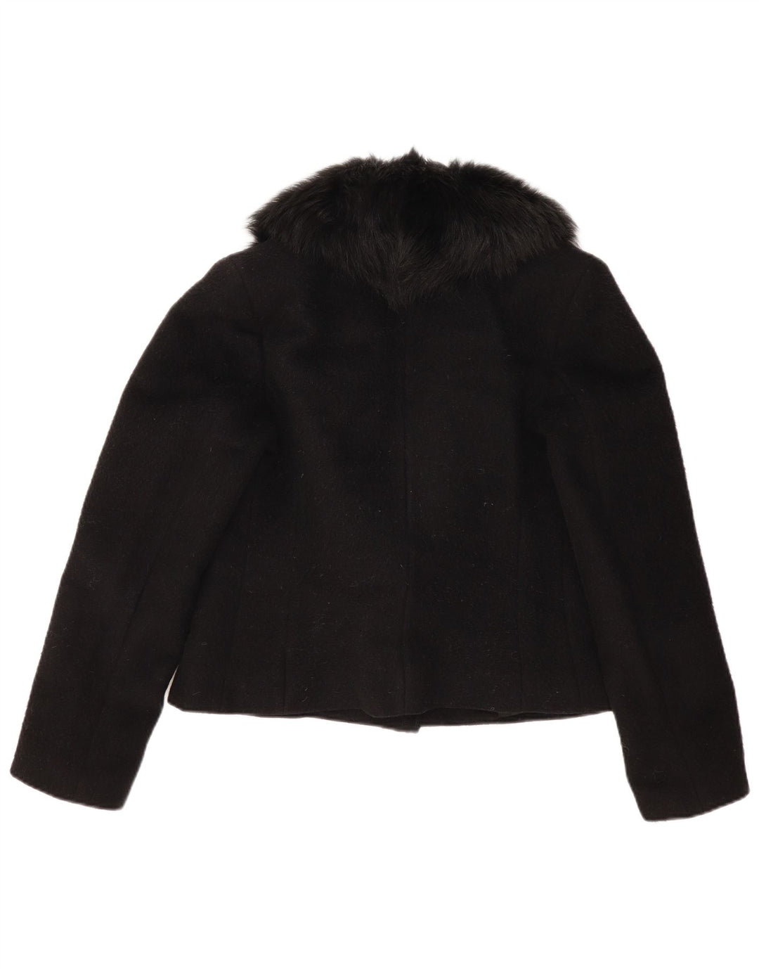 Giacca blazer vintage da donna a 1 bottone UK 14 media nera