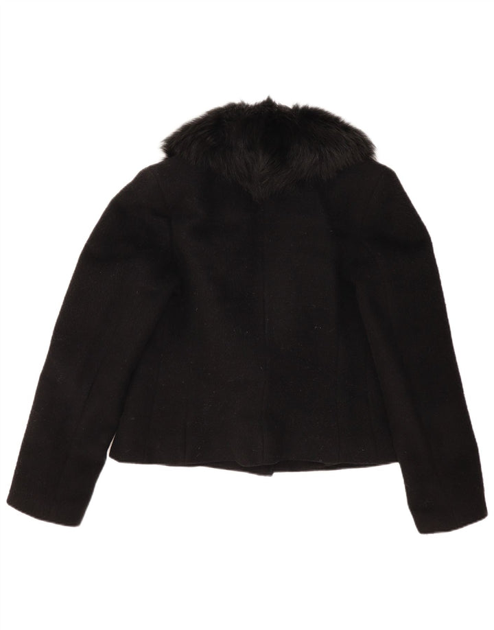 Giacca blazer vintage da donna a 1 bottone UK 14 media nera