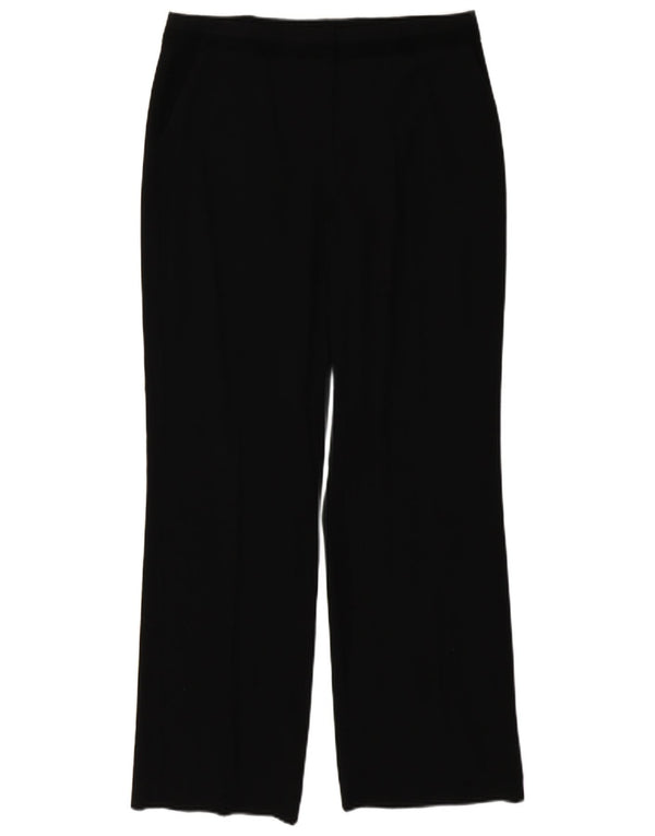 Pantaloni da abito dritti da donna Marks & Spencer UK 14 Large W32 L30 Neri