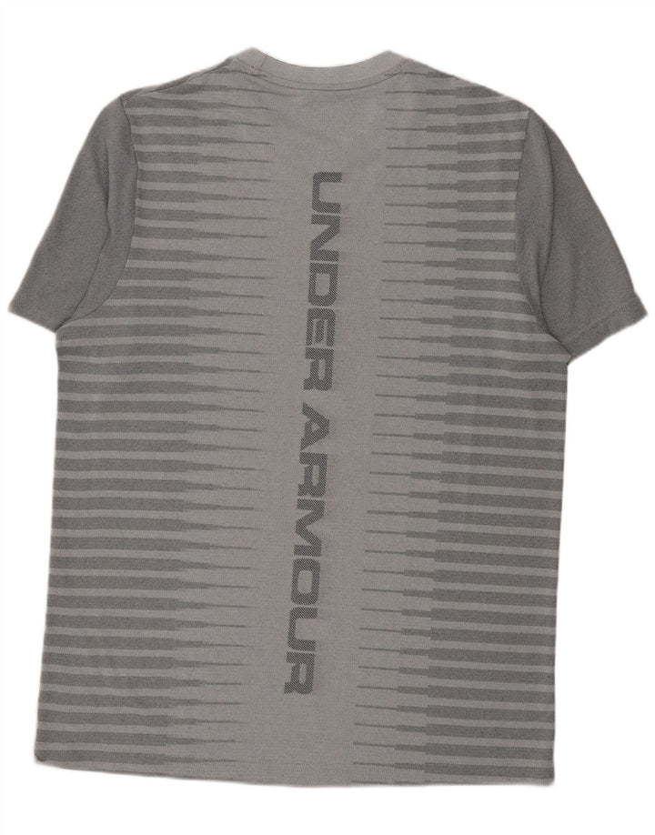 Maglietta grafica da uomo Under Armour Top a righe grigie grandi