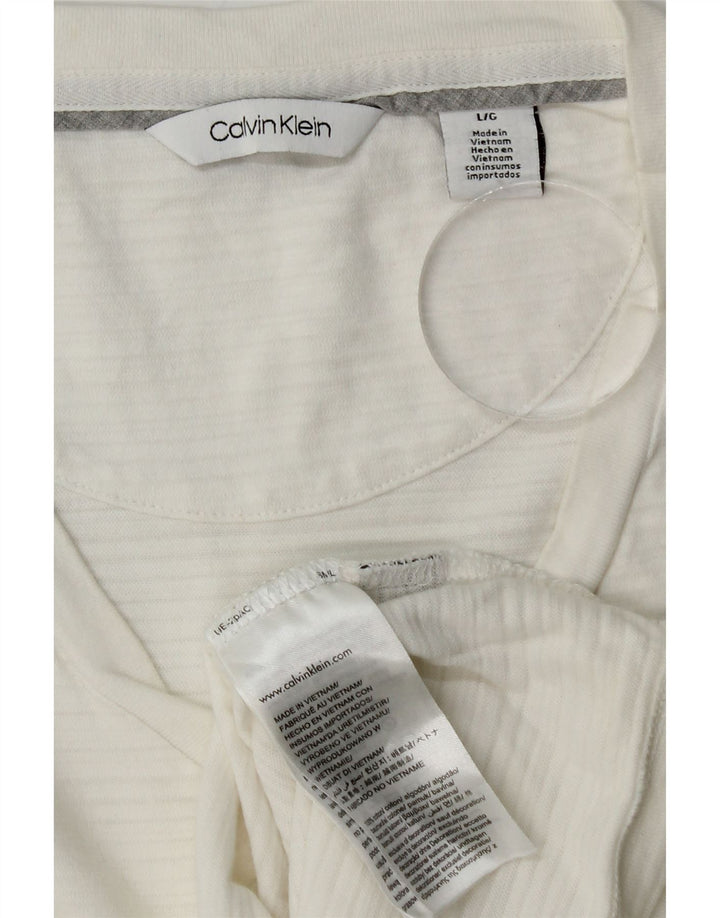 CALVIN KLEIN T-shirt da uomo Top grande in cotone a righe bianche