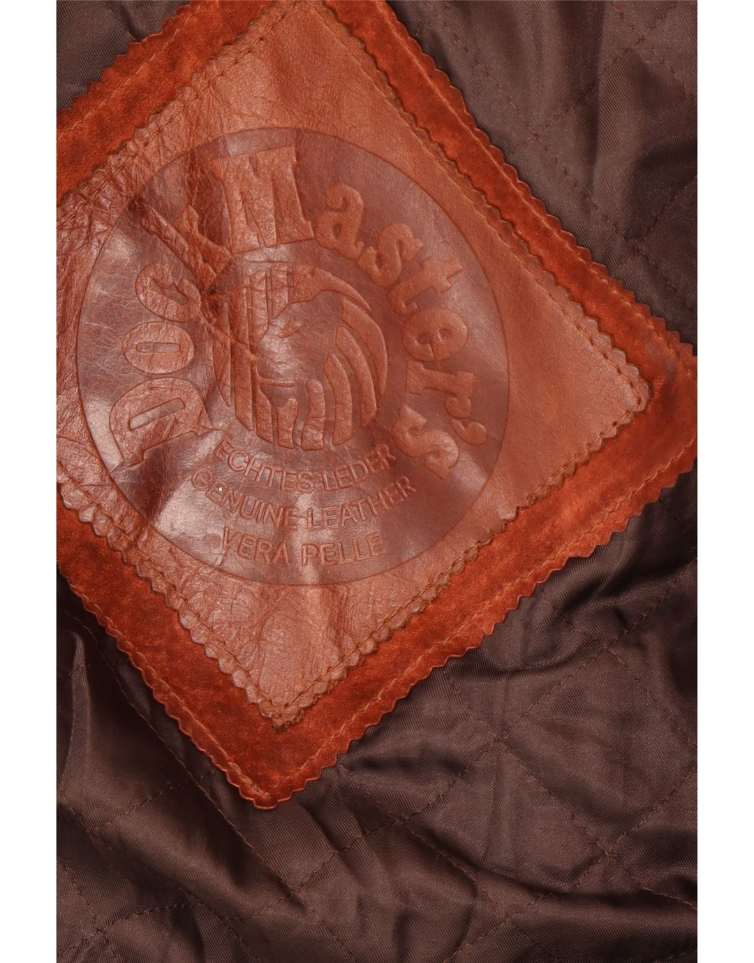 Giacca in pelle vintage da uomo UK 40 grande in pelle marrone