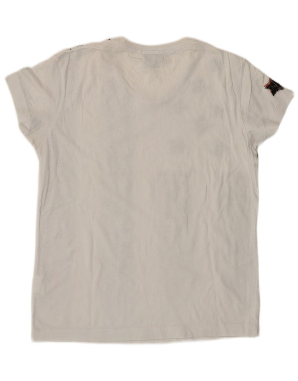 T-shirt grafica da donna Richmond Top UK 6 XS Off White Geometric USA