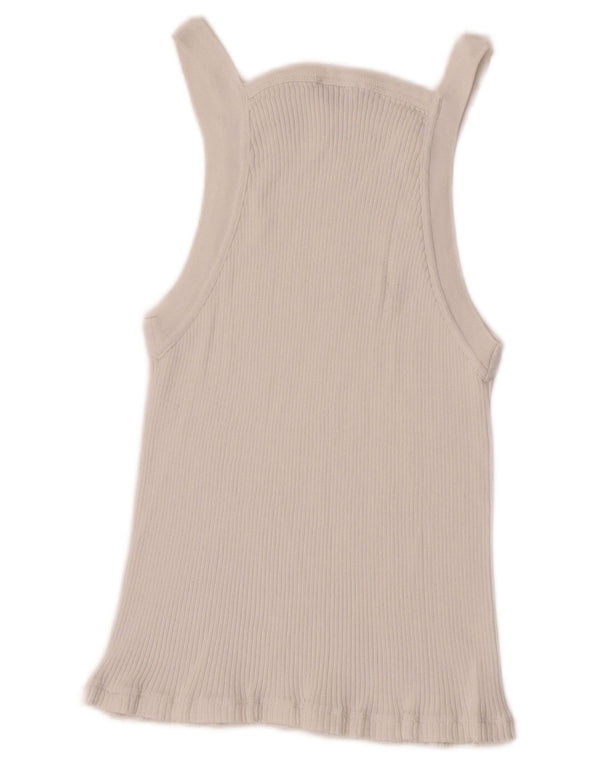 Canotta corta da donna Massimo Dutti UK 14 grande bianca