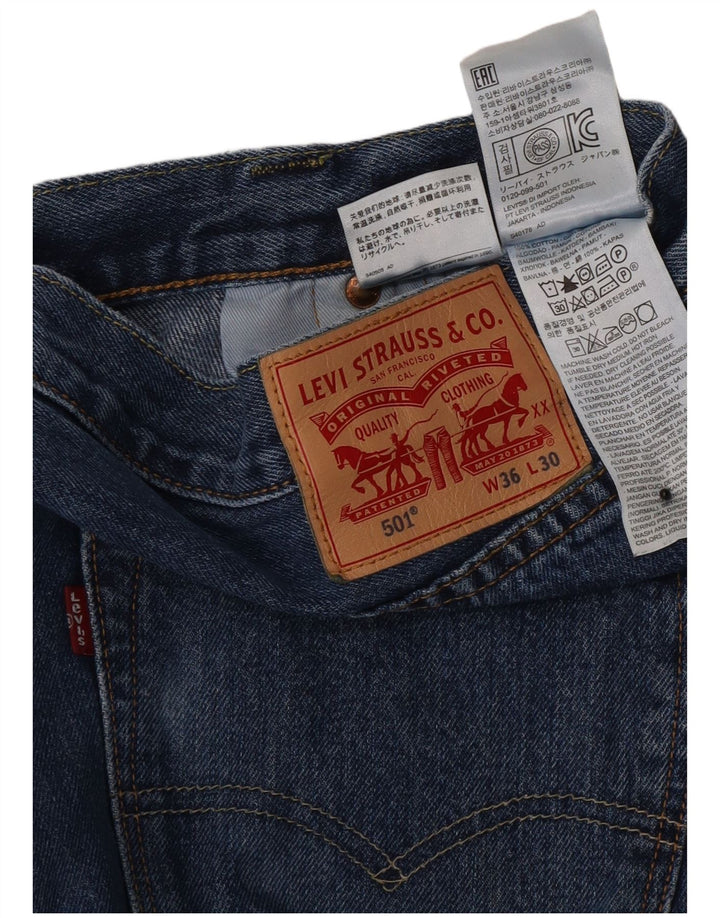 Jeans dritti da uomo Levi's 501 vestibilità regolare W36 L30 cotone blu