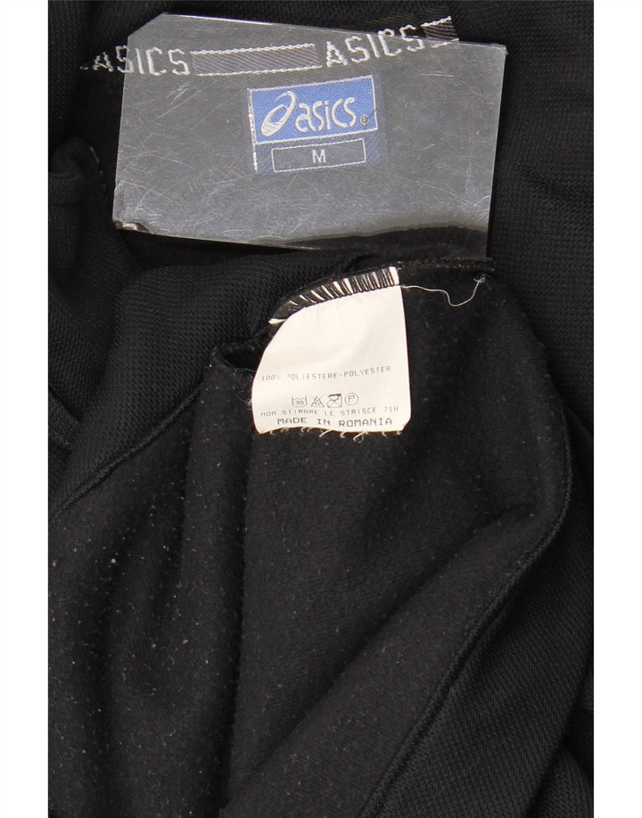 Giacca sportiva da uomo con grafica Asics, giacca in poliestere color block medio nero