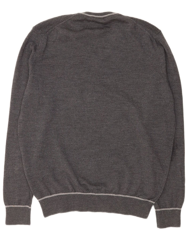 Maglione da uomo con scollo a V Marina Yachting grande lana grigia