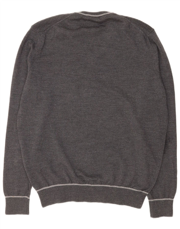 Maglione da uomo con scollo a V Marina Yachting grande lana grigia