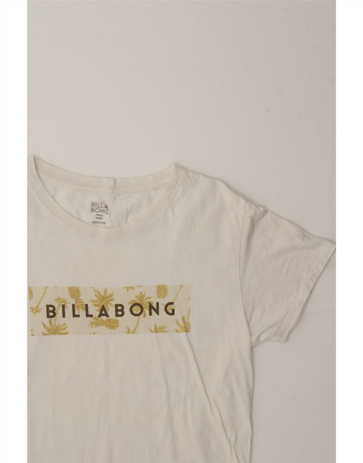BILLABONG Mens Graphic T-Shirt Top Medium White Vintage Billabong and Second-Hand Billabong from Messina Hembry 