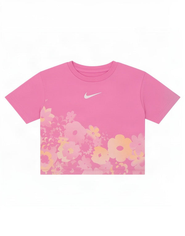 T-shirt Nike Bambina Top 2-3 anni in cotone floreale rosa