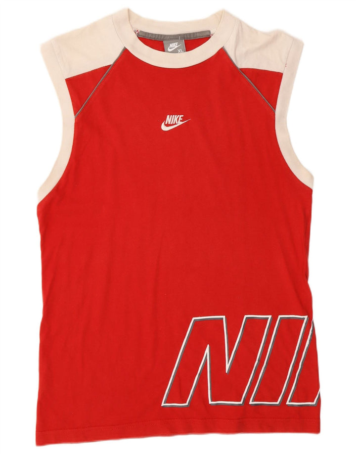 Canotta grafica Nike da ragazzo, 13-14 anni, XL, colore rosso