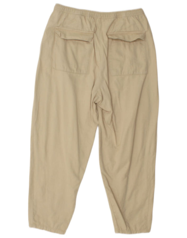 Pantaloni corti affusolati a vita alta da donna Zara piccoli W28 L24 Beige