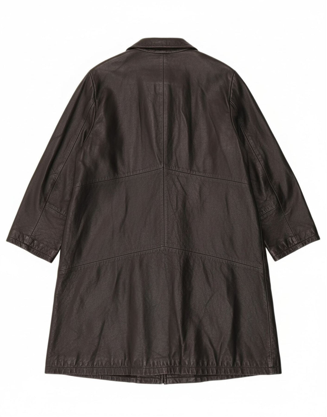 DOUGLAS Womens Leather Coat IT 44 Medium Black Leather
