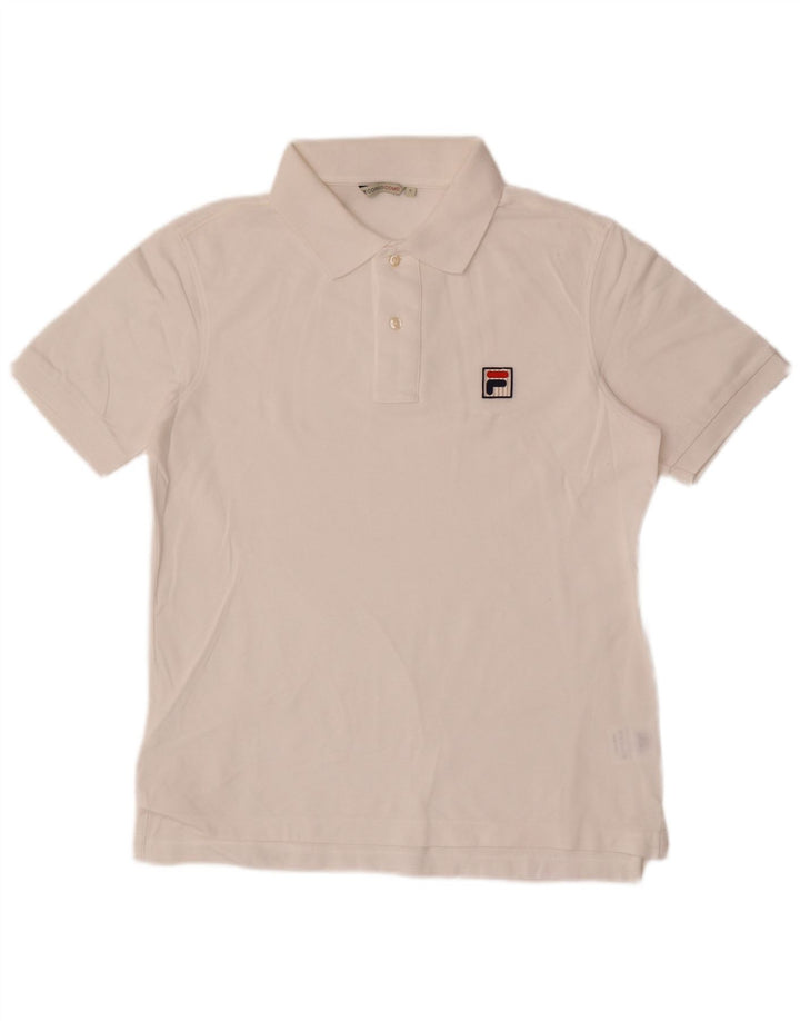 Polo da uomo Fila Small in cotone bianco