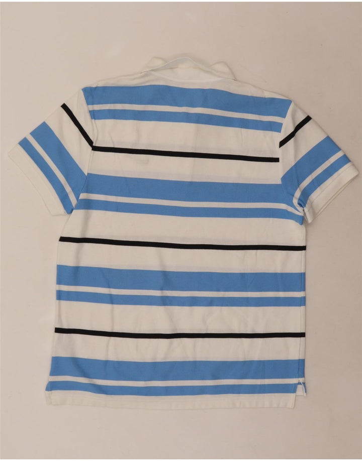 Polo Nike da uomo in cotone a righe grandi bianche
