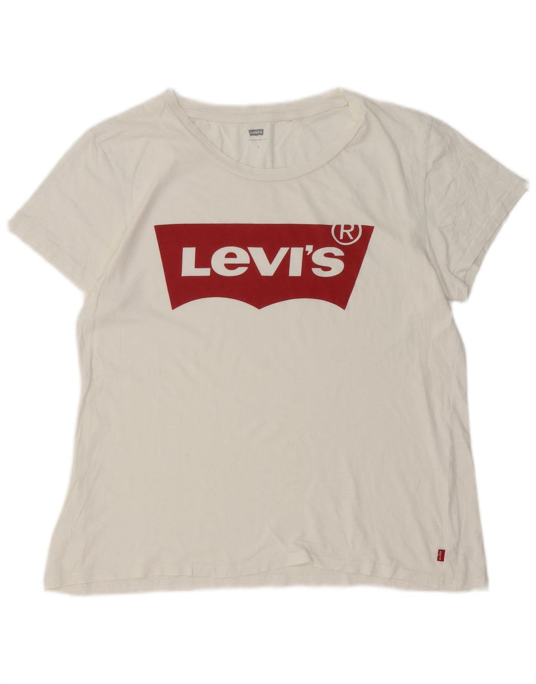 T-shirt grafica da donna Levi's Top UK 16 grande bianca