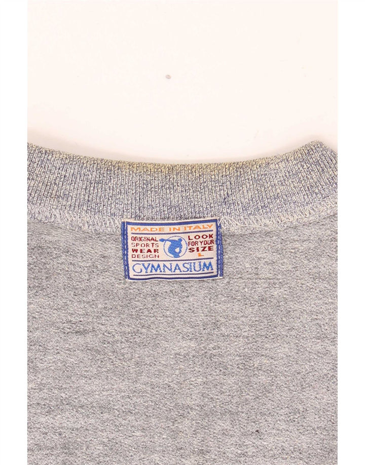 Felpa grafica da uomo da palestra, maglione grande, colore blu