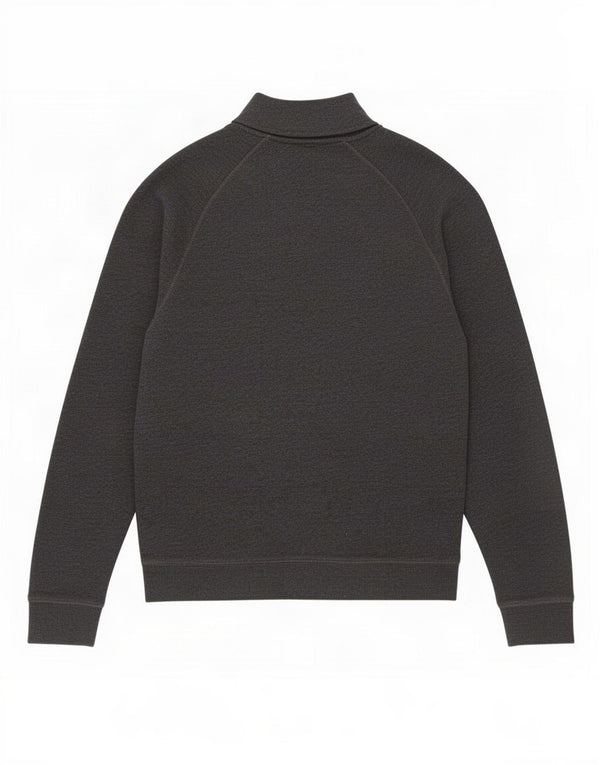 Felpa da donna con collo con zip Farah, maglione, UK 12, cotone grigio medio