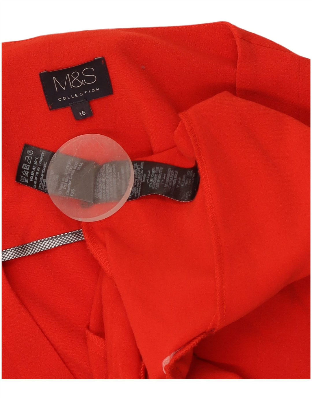 Giacca blazer da donna Marks & Spencer UK 16 grande poliestere rosso