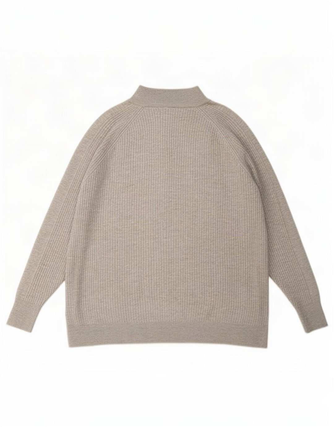 Maglione maglione oversize con zip e collo da donna Marks & Spencer UK 18 XL Grigio