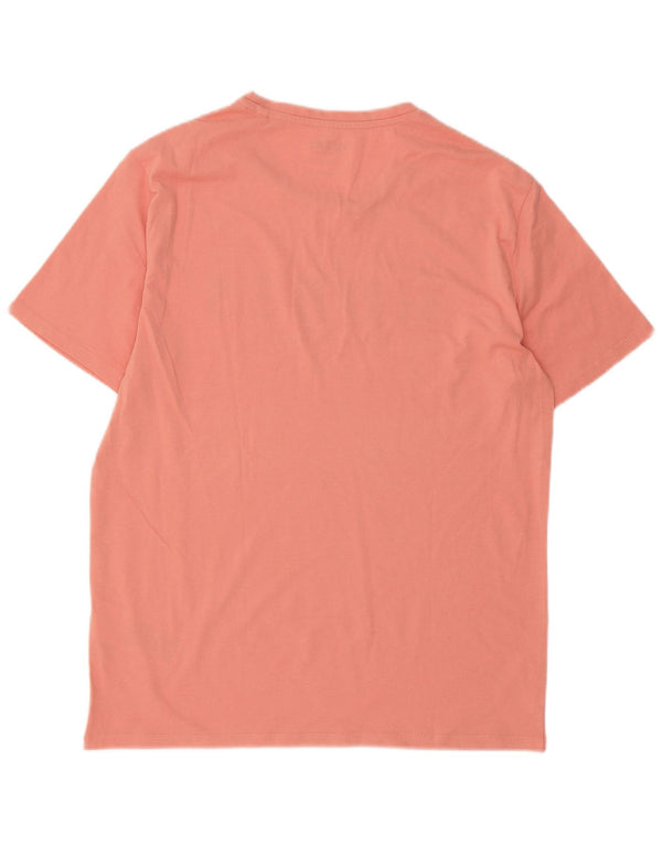 Guess T-shirt grafica da uomo Top UK 42 Large Rosa Cotone