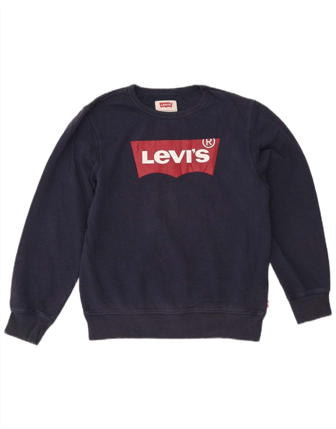 Felpa grafica per ragazze Levi's 15-16 anni in cotone blu navy