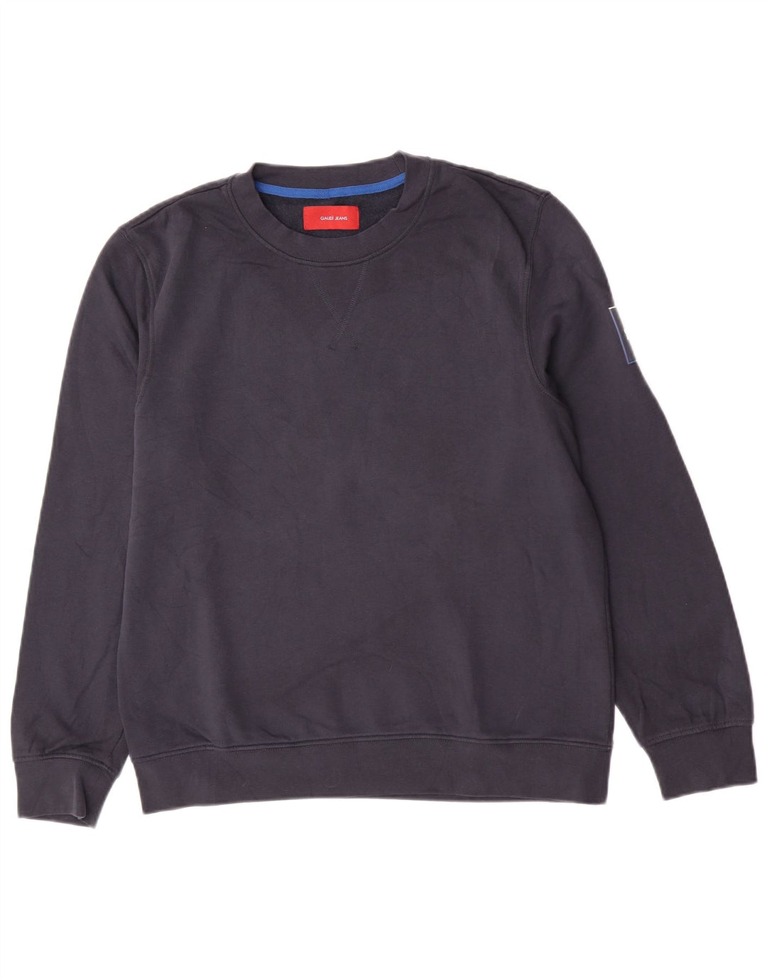 Felpa da uomo Gaudi in cotone medio blu navy