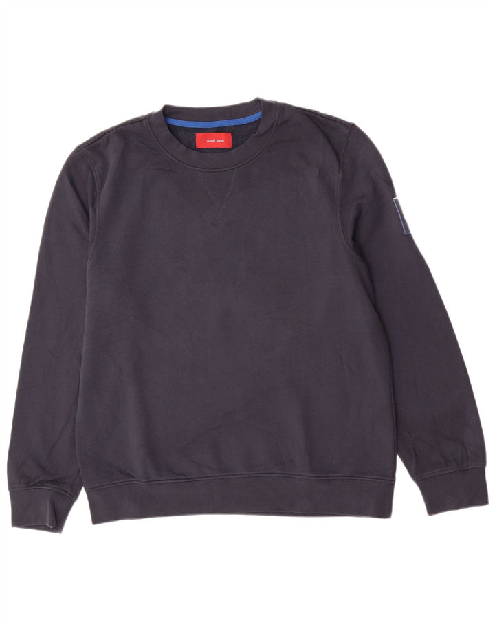 Felpa da uomo Gaudi in cotone medio blu navy