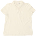 Polo da donna vestibilità regolare Lacoste taglia 38 cotone bianco medio