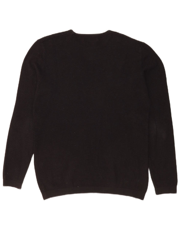 Maglione maglione girocollo da uomo Zara grande in acrilico nero