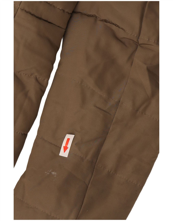 Giacca imbottita in sherpa con cappuccio da donna Zara UK 10 piccola poliestere kaki