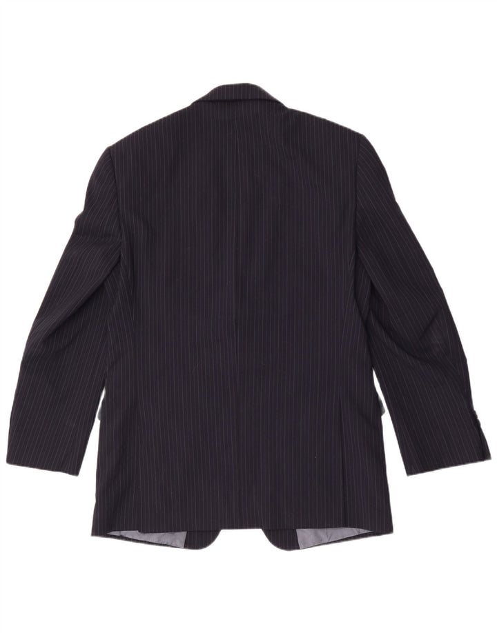 Giacca blazer da donna Marks & Spencer UK 40 medio blu navy gessato