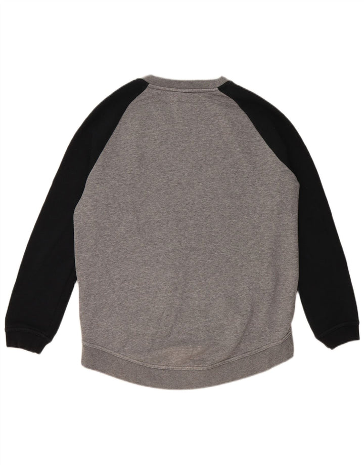 Felpa con grafica Nike da uomo, piccola, in cotone color block grigio