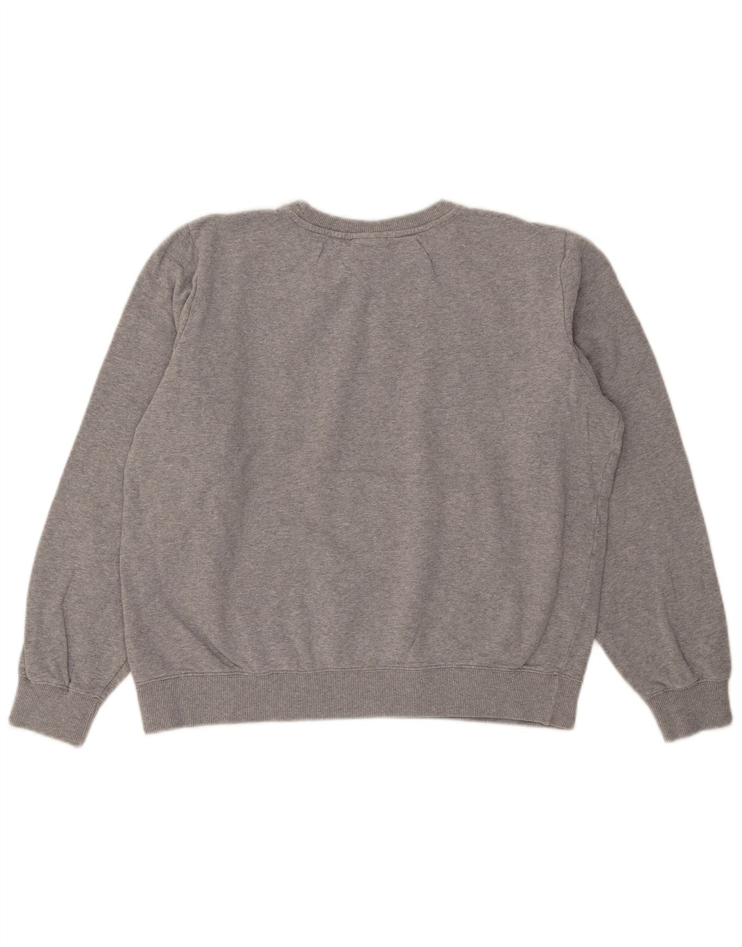 Felpa con grafica da donna Champion, maglione UK 16, grande cotone grigio