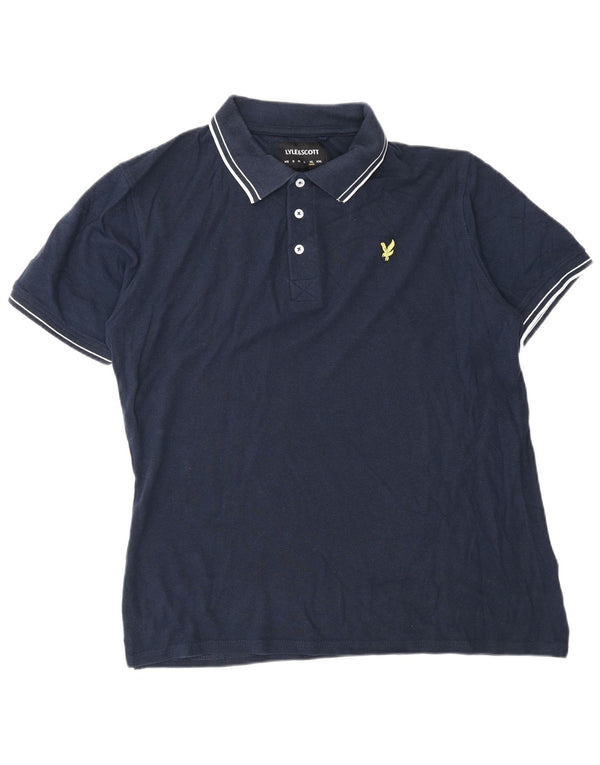 Polo da uomo Lyle & Scott XL in cotone blu navy