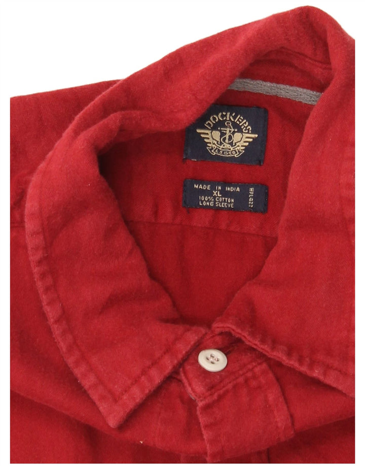 Camicia da uomo Dockers XL in cotone rosso