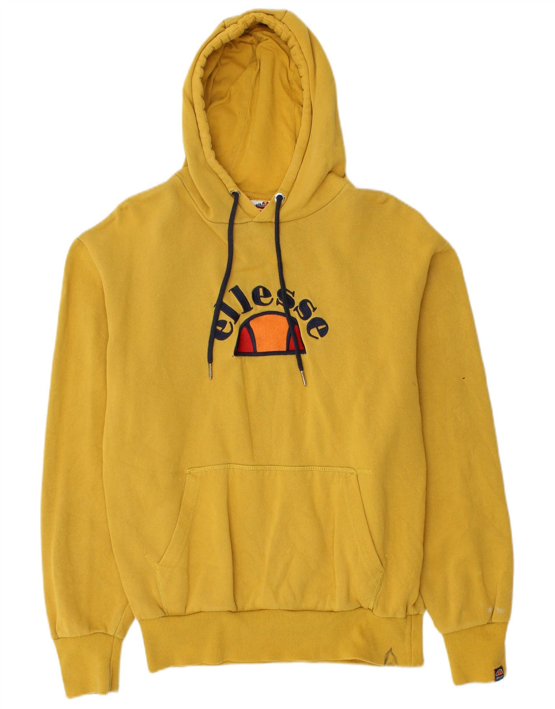 Felpa con cappuccio grafica da uomo Ellesse piccola in cotone giallo