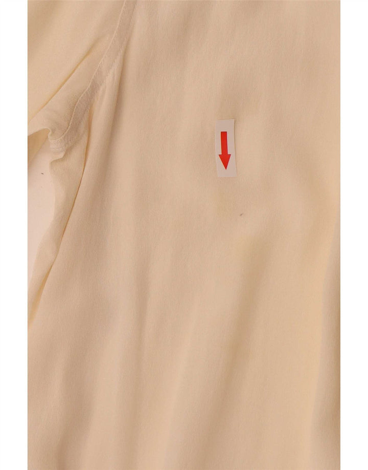 Camicia pullover vintage da donna IT 44 color block bianco sporco medio