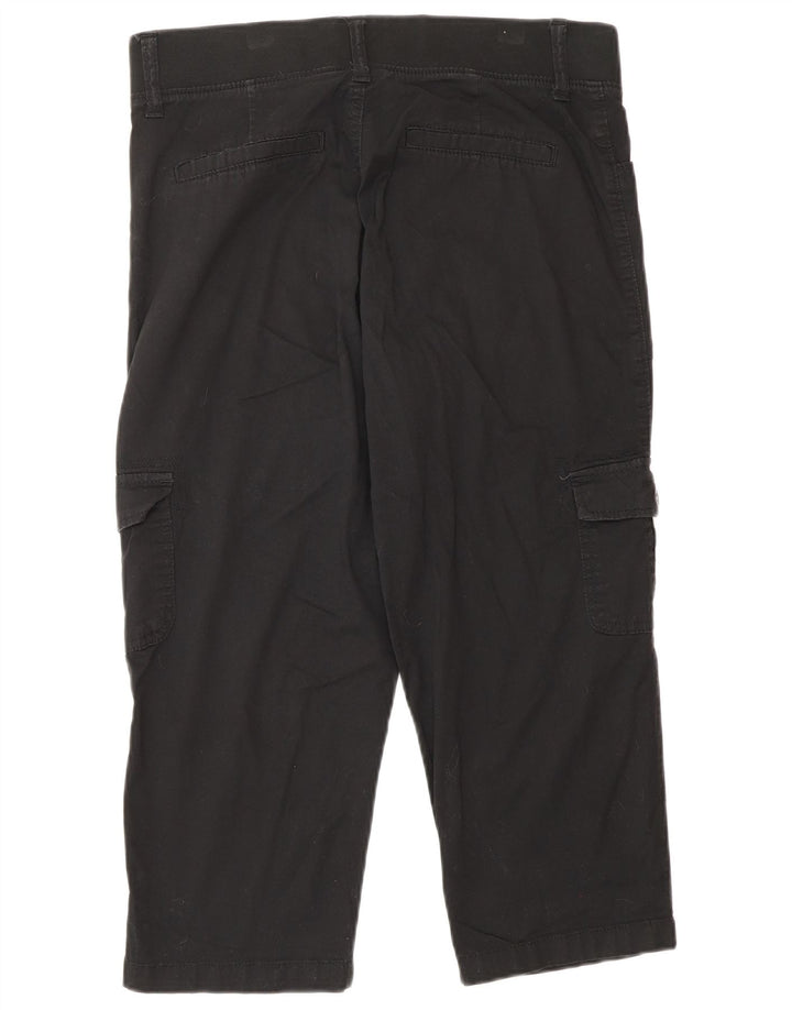Pantaloni capri cargo dritti da donna LEE US 8 medi W30 L21 cotone nero