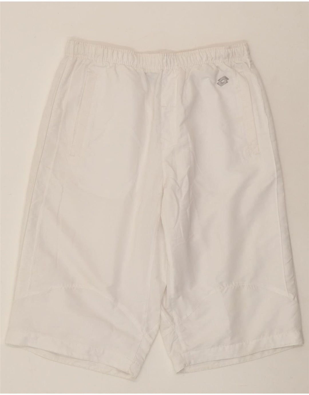 Pantaloncini sportivi da uomo Lotto UK 40/42 Large Poliestere bianco